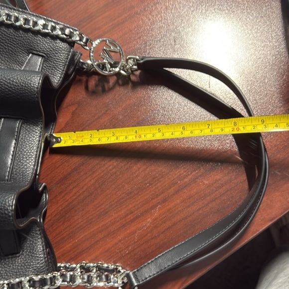 Michael Kors Black Leather Chain Tote Bag - Picture 12 of 16